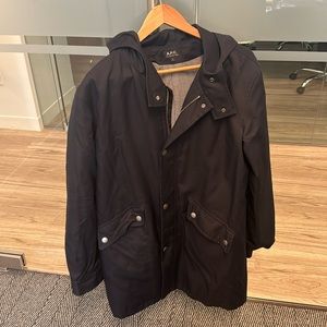 A.P.C. raincoat navy excellent condition size L